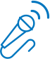 Icon of a handheld microphone